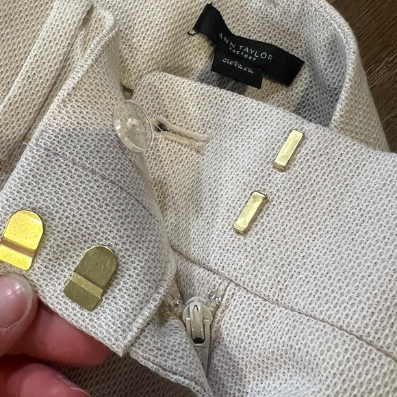 Ann Taylor Factory Women's Signature Straight Dress Pants Trousers Beige NWT sz8 - Picture 5 of 12